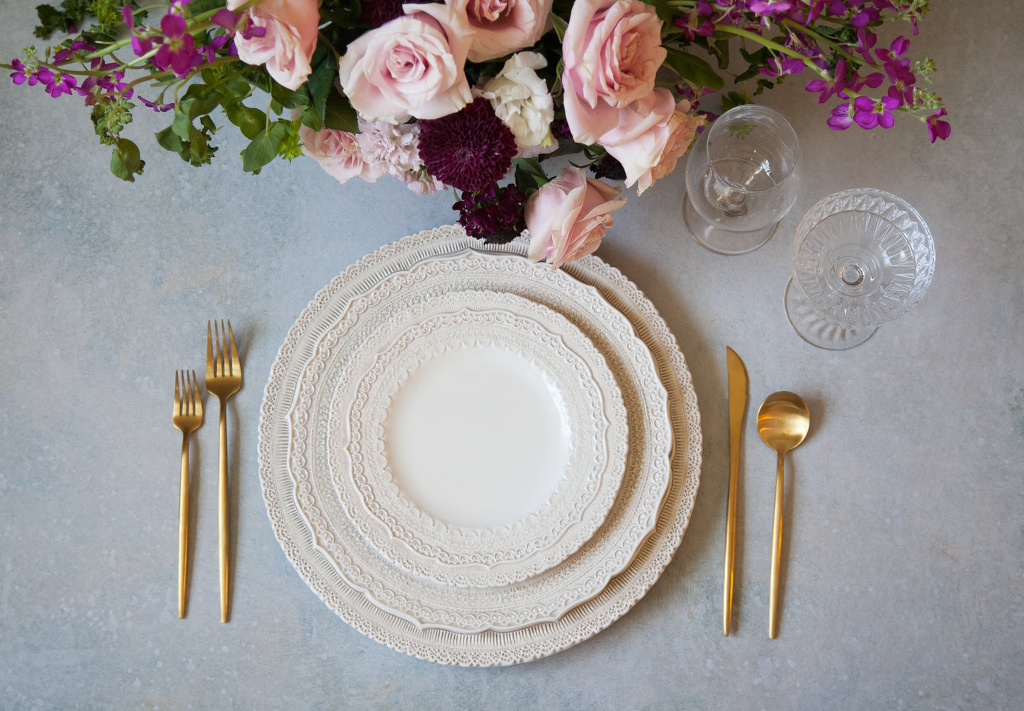 FINEZZA | CREAM LACE SALAD PLATE
