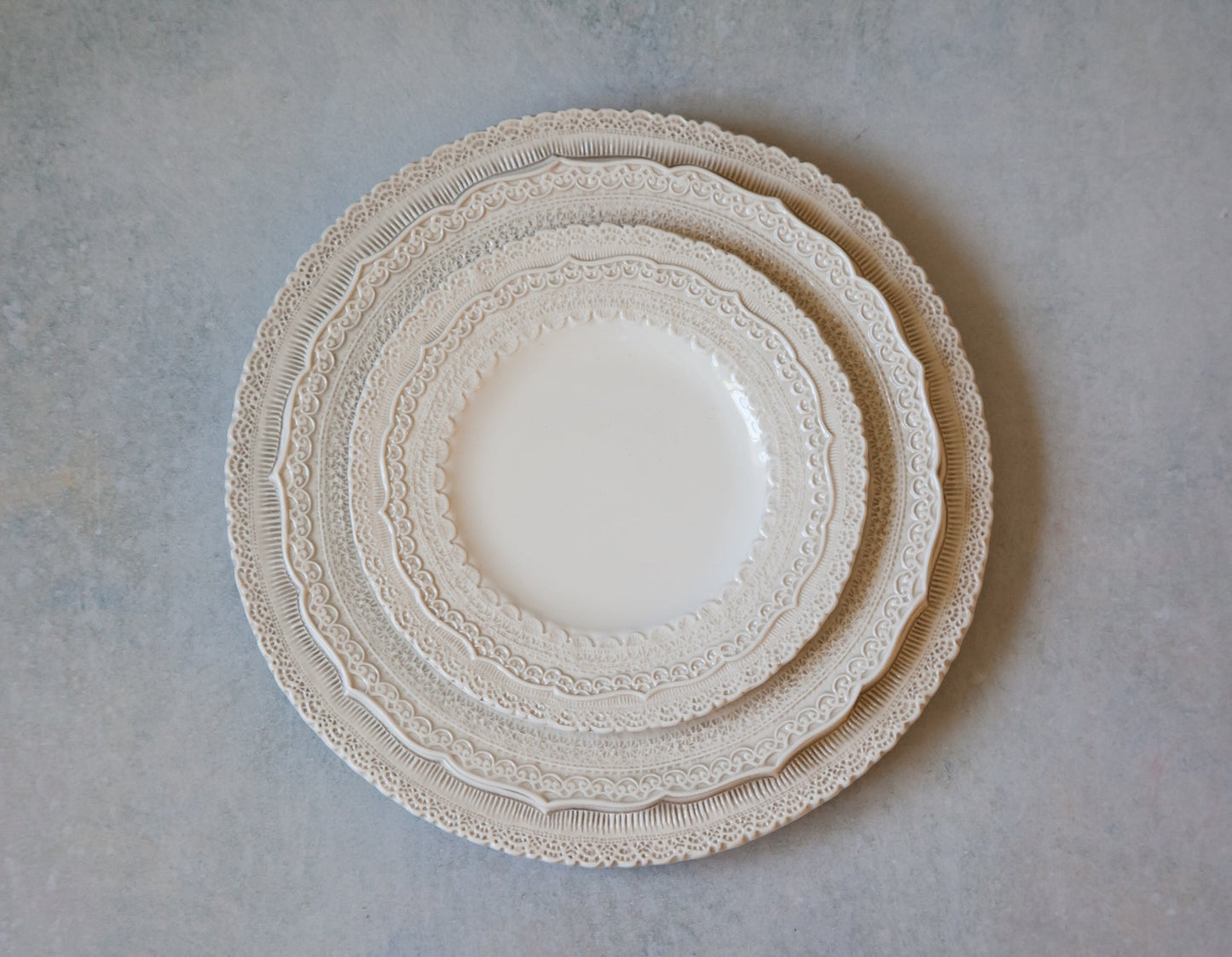 FINEZZA | CREAM LACE SALAD PLATE