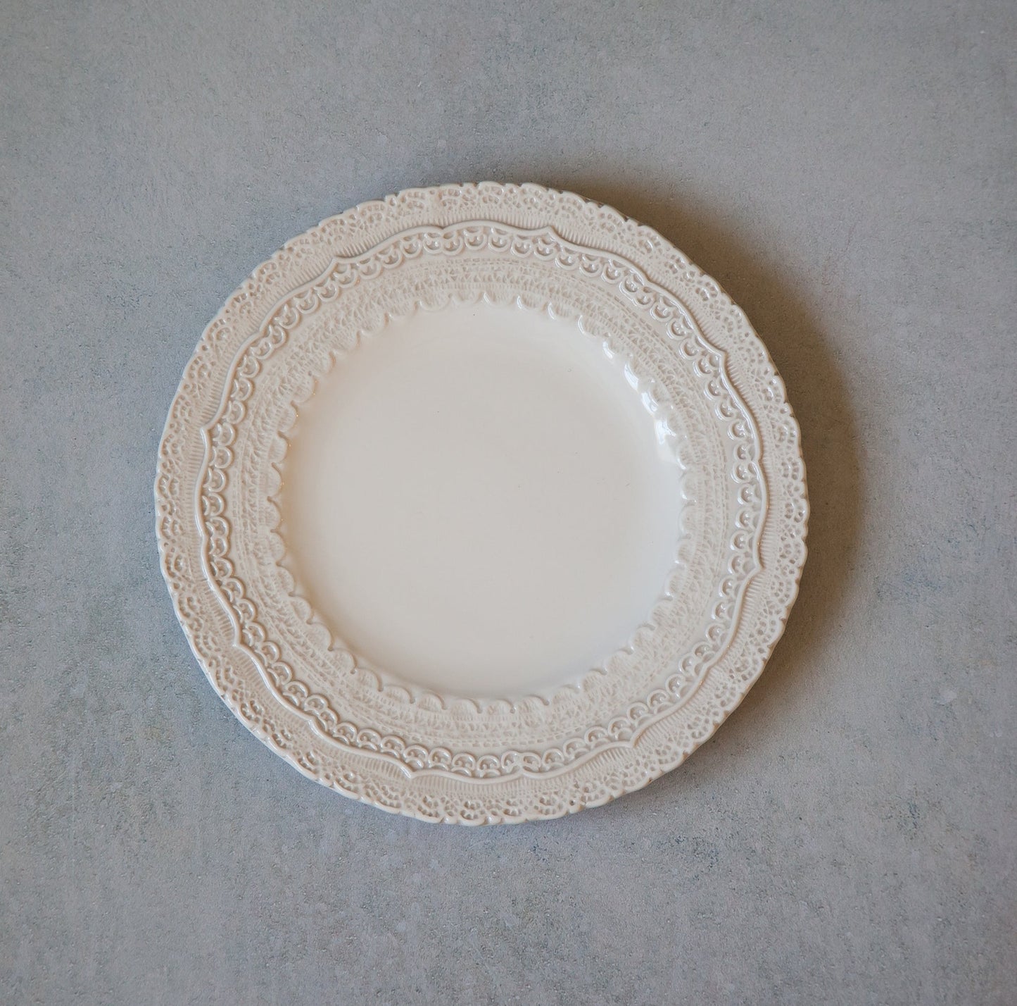 FINEZZA | CREAM LACE DINNER PLATE