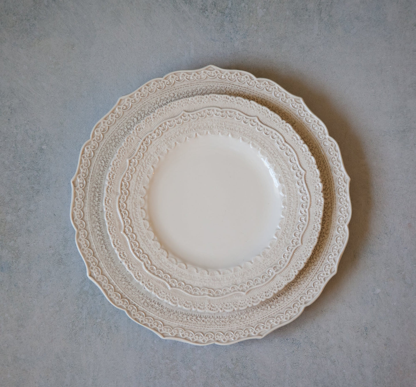 FINEZZA | CREAM LACE SALAD PLATE