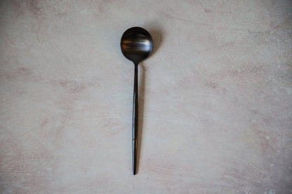LUNA | BRUSHED BLACK - Dinner Spoon