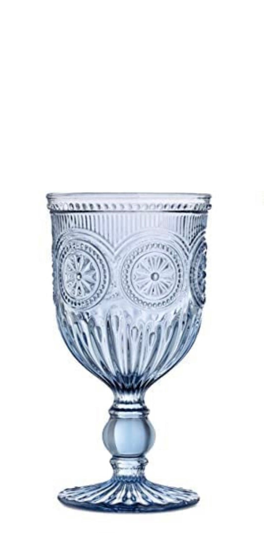 Vintage goblet white glass